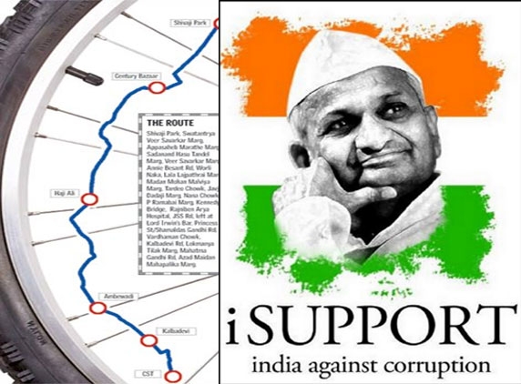 India&#039;s 2nd freedom struggle agnst corruption, Mumbai Motoroling